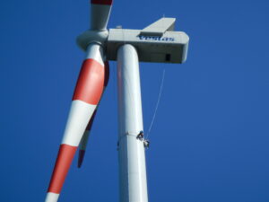 DTBirdV8D10 and DTBatD3 system installation at an Austrian Wind Farm (2016). Close up view.
