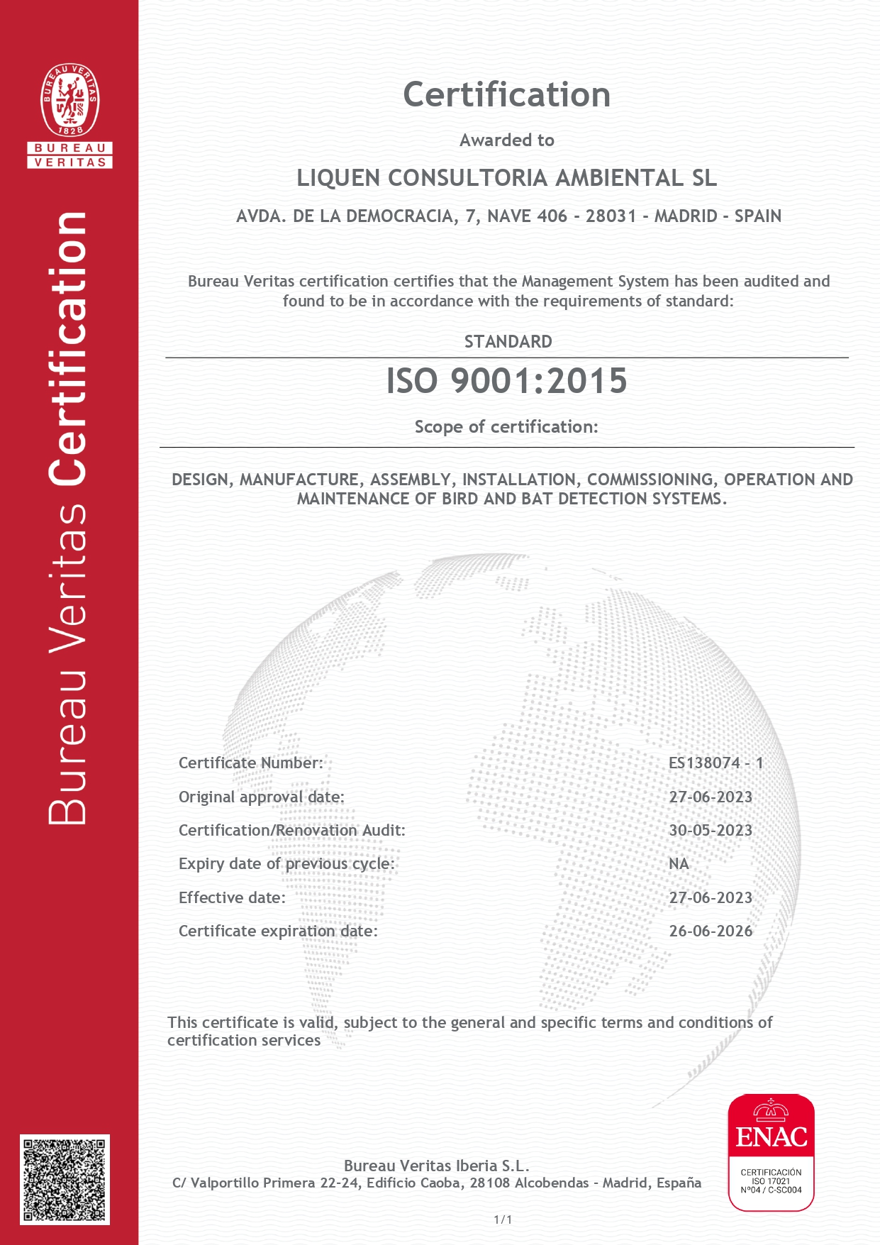 ISO 9001:2015 Certification