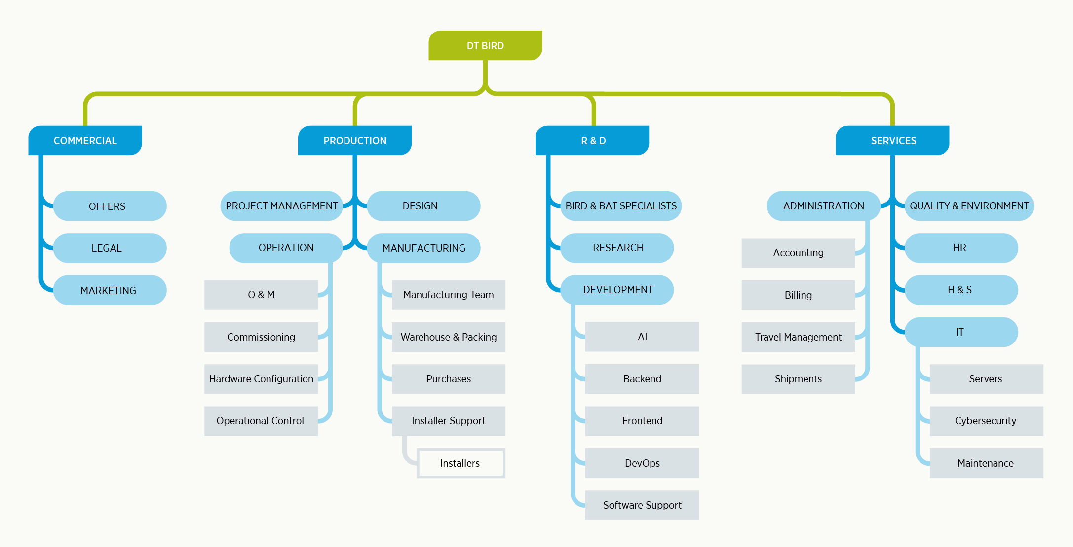 DTBird Organizational Company Chart 2021