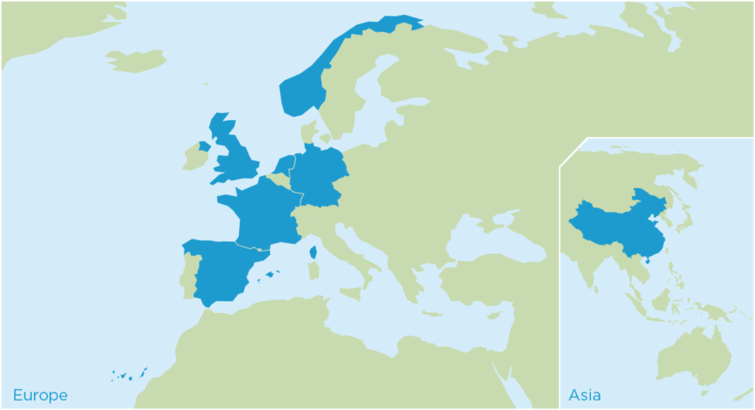 DTBird Offshore Projects Map 2021